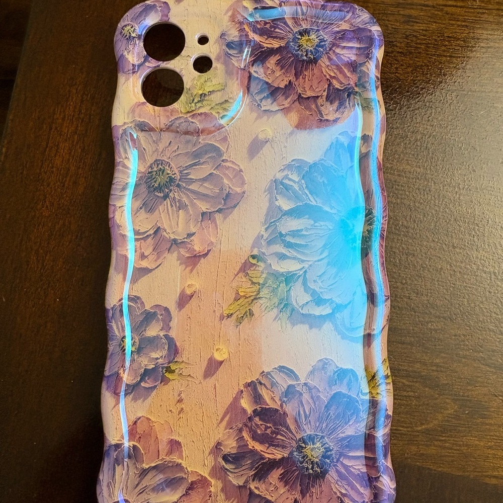 Floral Phone Case - Purple and Blue